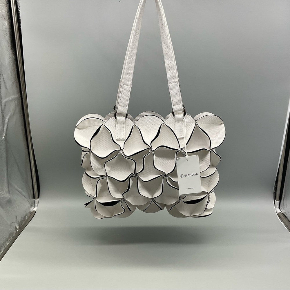 Elemood White “Blossom” Bag Large Shoulder